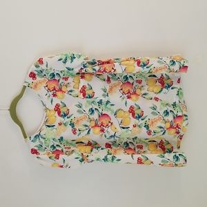 Lauren Conrad Fruit Print Short Sleeve Top in XXL